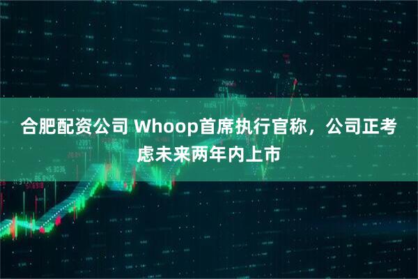 合肥配资公司 Whoop首席执行官称,公司正考虑未来两年内上市